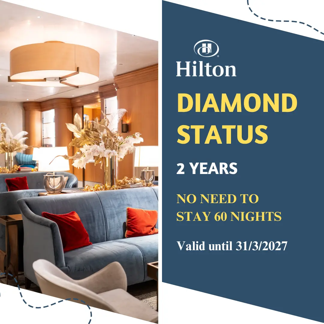 Hilton Diamond Status Upgrade for 2 Years 1 hilton-diamond-status-upgrade-for-2-years