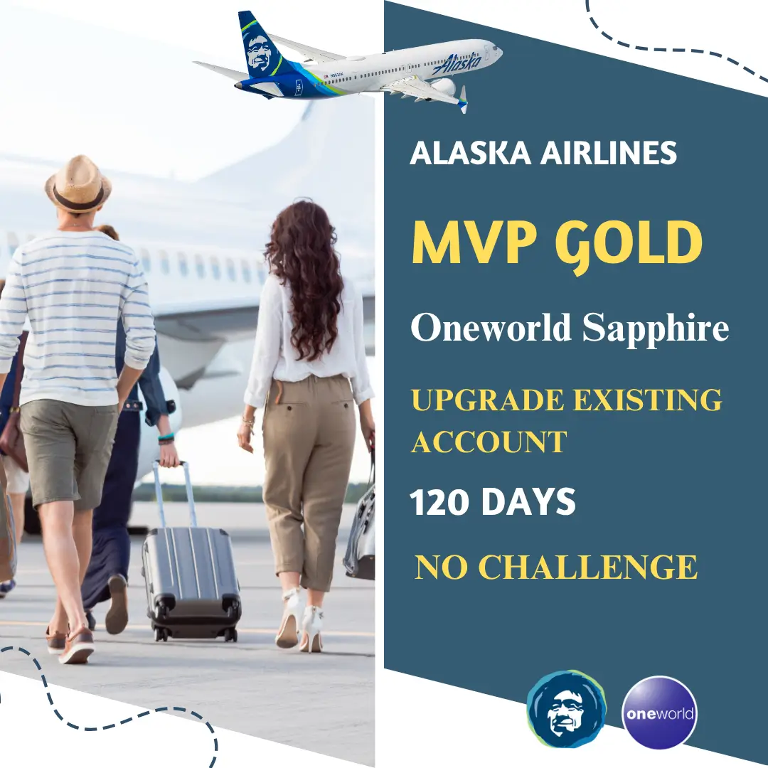Oneworld Sapphire Status/Alaska MVP Gold for 120days & Challenge 1 oneworld-sapphire-alaska-mvp-gold