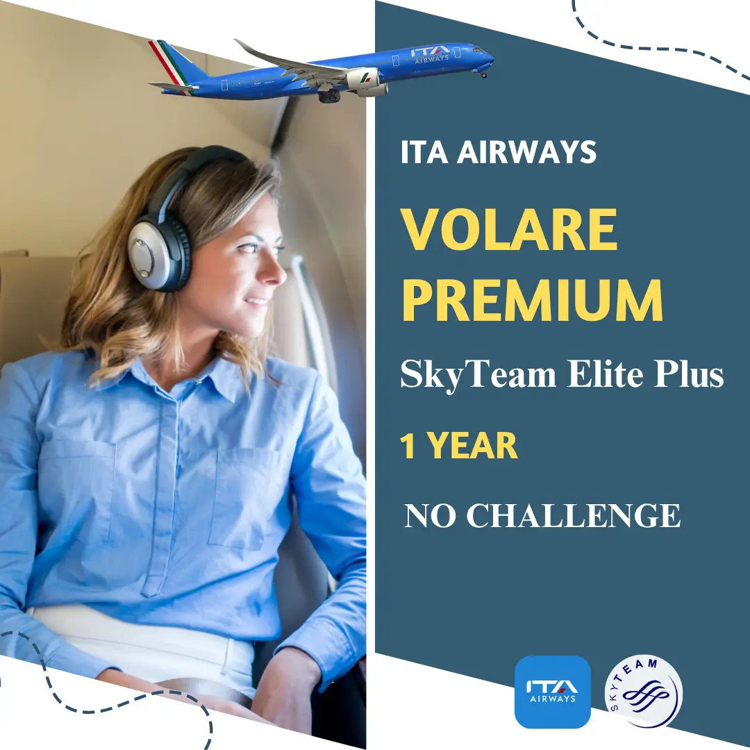 SkyTeam Elite Plus ITA Airways Volare Premium for 1 Year 1 skyteam-elite-plus-ita-airways-volare-premium-1-year-upgrade